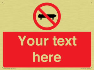 Custom No Skateboarding Sign